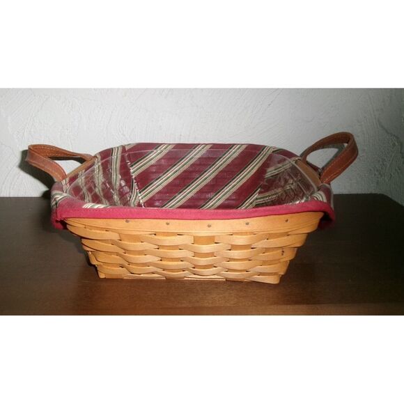 Longaberger Christmas Collection‎ Silver Bells Basket w Liner, Protector - Picture 1 of 3